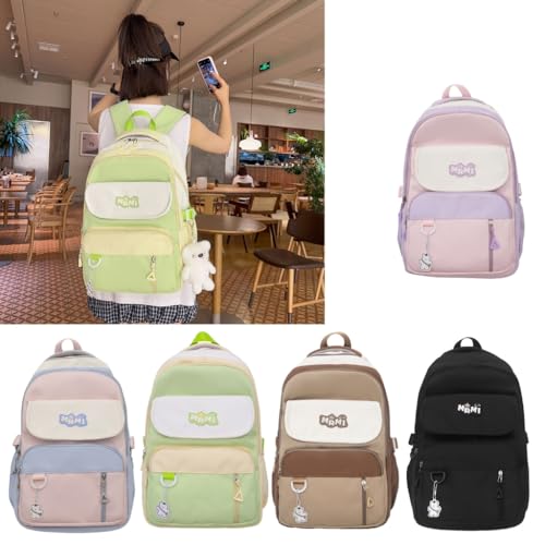 Fashionable Laptop Backpack Large Capacity School Bag Casual Daypack Book Bag Nylon Rucksack for College Student4