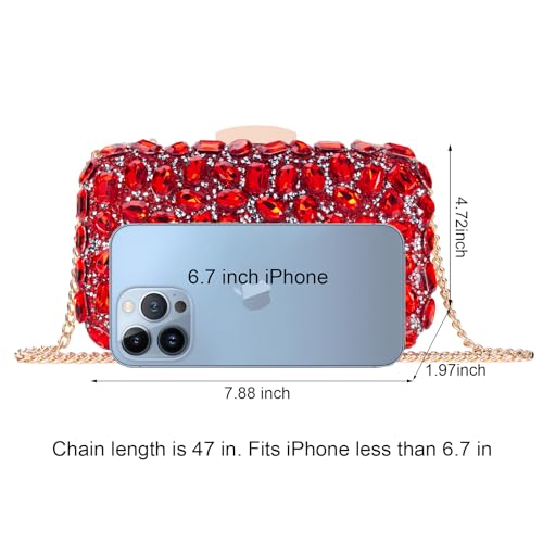 Image of Gemstone Clutch Purse, Rhinestone Purse | Evening Clutch for Women Wedding Party, Crystal Evening Bag for Women Evening