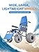 Aniwini Beach Wheelchair with Balloon Tires, Adjustable Reclining Backrest & Liftable Footrest, 330lbs Capacity, Beach Walker for Sand