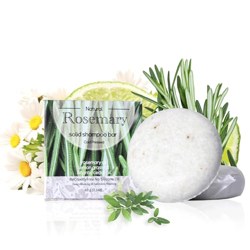 Shefave Rosmarin Shampoo Bar mit Zitronengrasöl, Sheabutter, Natürliche Anti-Haarausfall Organische