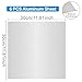 6Pack 5052 H32 Aluminum Sheet Metal 11.81 x 11.81x1/64”Aluminum Sheets Flat Plain Plate Panel Finely Polished, Polished and Deburred(Sliver)