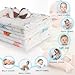 FOOK FISH Muslin Burp Cloths Cotton Burping Cloth 20'' X 10'' Pack of 6 for Baby Spit Up Cloths for Newborn,Absorbent,Soft,Large,6 Layers,Baby Burp Rags,Unisex,for Boys and Girls