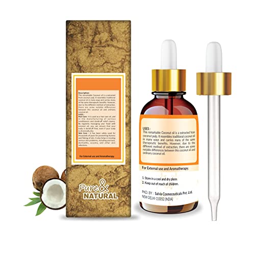 Image of Crysalis Coconut (Cocos Nucifera) Oil|100% Pure & Natural Undiluted Carrier Oil Organic Standard For Skin & Haircare|Nourishes & Softens Skin, Improves Skin Appearance, Prevents Dry Hair-100ml