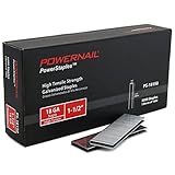 Powernail PS18150 18 Gauge 1/4 Inch Narrow Crown Staples, 1-1/2 Inch Length Heavy Duty Galvanized Chisel Point Staples for Electric or Pneumatic Narrow Crown Stapler Guns (Box of 5,000)