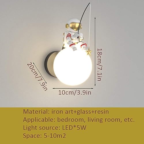 Aplique de pared LED astronauta de 5W moderno para pasillo interior 4