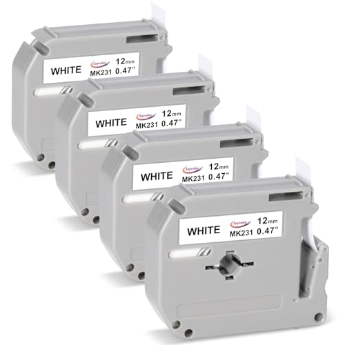 Anycolor M-K231 M Tape Replace for Brother M-K231s MK231 M-231 PTM95 P-Touch Label Tape 12mm...