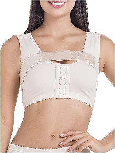 MARIAE FAJAS 9000 Breast Implant Stabilizer Bra Band | Soporte para El Pecho Beige XS