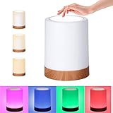 【USB Recargable】: Con una batería de litio incorporada de 1200 mAh, la lámpara de mesa se puede recargar a través de un cable de carga USB. la lámpara de mesa táctil se puede usar durante 11-15 horas.
