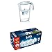 Laica J406H Excel Caraffa Filtrante, Bianco+Laica F6S Cartuccia Filtrante Bi-Flux, 6 Pezzi