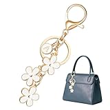 Genérico Precioso Colgante con Flor de Monedero | Precioso Metálico Decorativo | Colgantes para Cartera Mujer | como Regalo para Mujeres y Chicas, Compatible con Teléfono Móvil, Cartera y Mochila