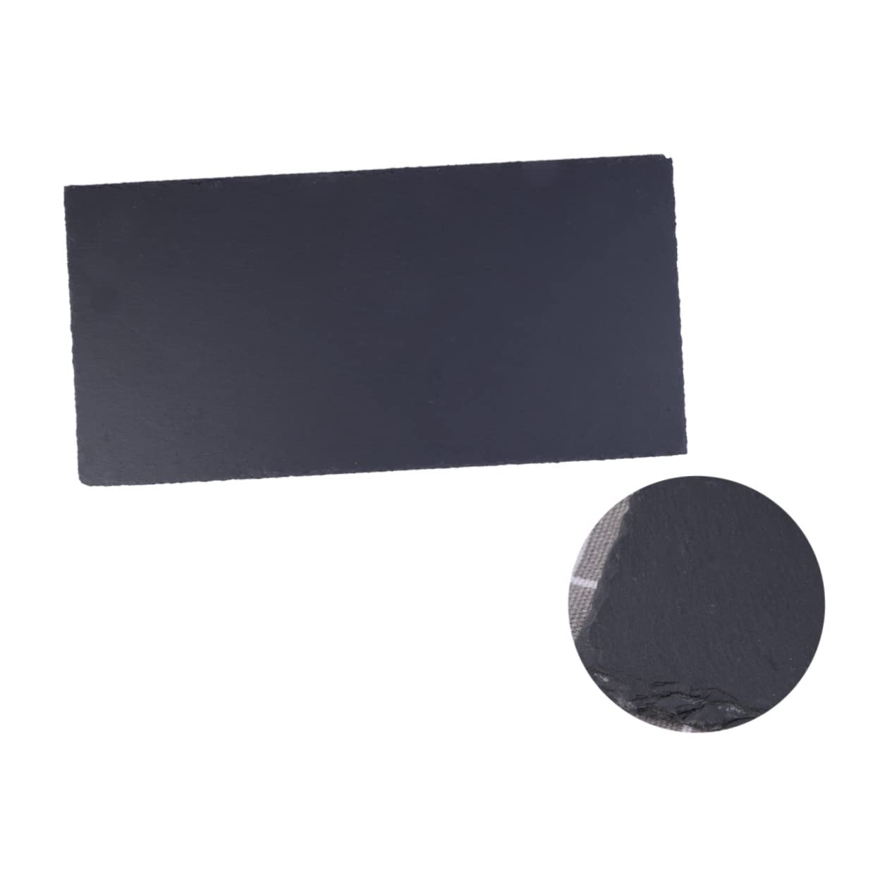 Plato Rectangular de Pizarra Natural 40x20cm para Comida | Bandeja para Tartas y Fruta, Diseño Llamativo, Adecuado para Sushi, Queso, Pizza y Barbacoa