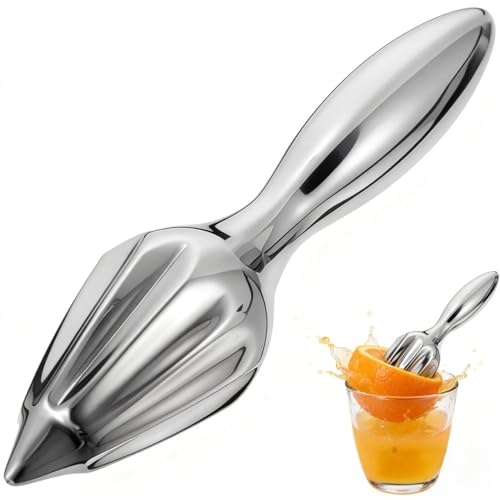 Stainless Steel Citrus Reamer Handheld Lemon Squeezer Reamer - Manual Lemon Juicer Easy to Hold Kitchen Juicing Tool Manual Orange Lime Lemon Juice Extractor for Home Bar Cafe Use