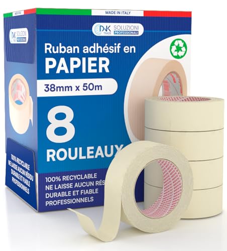 Ruban de masquage 38mm DNK TRADE pour éviter les coulures de peinture sur les plinthes