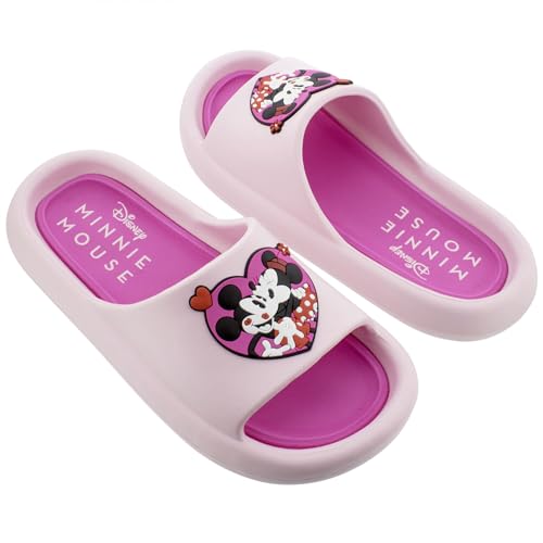 Ground Up Mickey and Minnie in Love Women's Cloud Comfort Flip Flop Slides