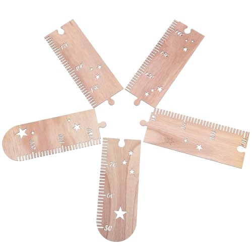 HIAKDOFT 木製星形成長チャート 身長計 壁掛け身長測定器 ナースリー対応 キッズルーム装飾 滑らか木製素材 部屋 幼稚園用