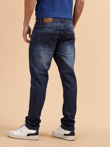 Image of WROGN Men's Stretch Cotton Jeans | Solid | Slim Fit