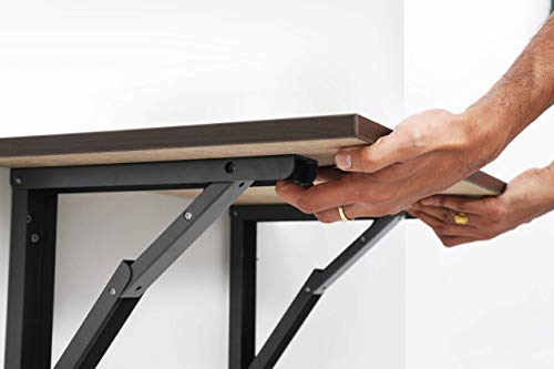 Image of INVISIBLE BED Wall Mounted Engineered Wood Finish Foldable Laptop Study Computer Desk with Free Wallshelf for Office /Home -Ideal for Students, Working Professionals (Dark Walnut - 60cm x 38cm)