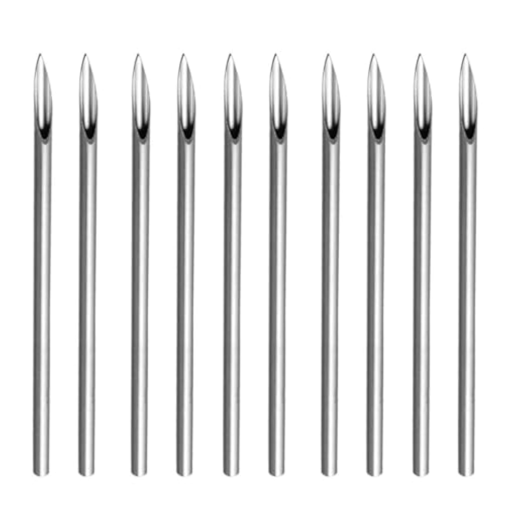 Sterilized Piercing Needles for Navel Ear Lip, 10pcs