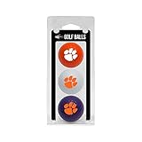 Team Golf NCAA Clemson Tigers 3 Golf Ball Pack Regulation Size Golf Balls, 3 Pack, Full Color Durable Team Imprint