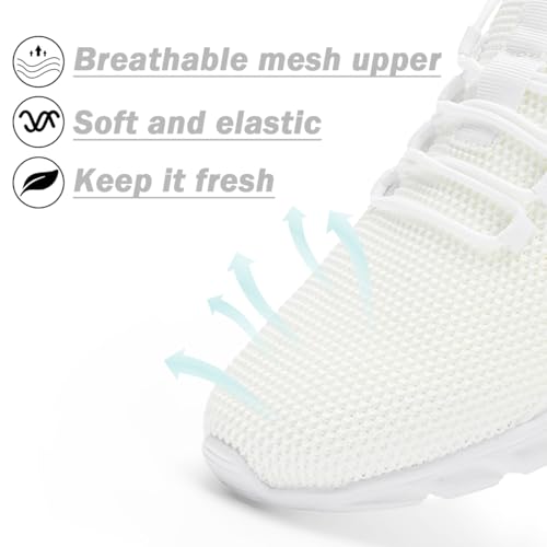 Image of DLWKIPV Womens Slip on Walking Tennis Shoes for Women Work Running Athletic Gym Sports Sneakers Lightweight Casual Shoe