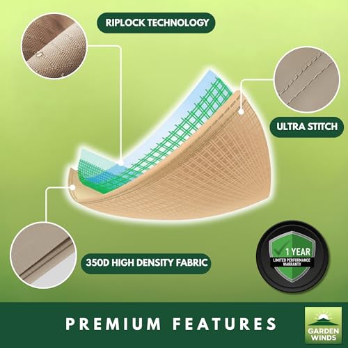 Garden Winds Reinforced Replacement Canopy Top Cover Compatible with The L-PG108PST-A, L-PG108PST-B, A106005400 Verano Pergola - Classic Sand, Riplock 350 by Garden Winds - Image 3