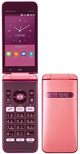 au KYOCERA GRATINA KYF37 Pink �s���N �ySIM�t��?�����ρz�yPOVO��������m�F�[���zKYF37SPA