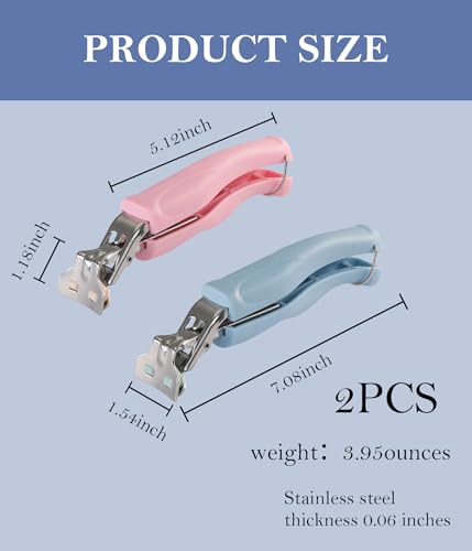 SPTECHMAKE Stainless Steel Anti-Scalding Hot Bowl Dish Plate Gripper Clips Tongs Clamp Holder for Moving Hot Plate or Bowls with Food Out from Instant Pot Microwave Oven (2, Blue,Pink)