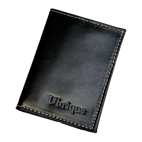 Genérico Carteras para Hombre PEQUEÑAS Piel DE UBRIQUE Billetera para Hombre 100% Cuero Tarjetero Hombre Tarjetero Hombre Hecho a Mano Artesano Hecho en España Bonita Caja Regalo
