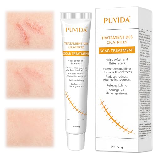 20g Baume Pour Cicatrices, Crème Apaisante, Soin Quotidien De La Peau, Améliore l'apparence de la peau, Pour le visage et corps, plus lisse et apaisée avec...