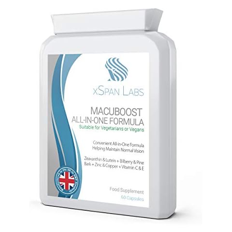 MacuBoost All-in-ONE AREDS 2 Plus Formula 60 Days Supply - Lutein, Zeaxanthin, Bilberry, Pine Bark Plus an Essential Balance of Vitamins & Minerals Proven to Support Normal Eyes and Macular Health Cover