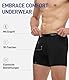 YESWEL Boxershorts Herren Lang 6er Pack, Bambus Unterhosen Ohne Kratzenden Zettel Unterwäsche Atmungsaktive Retroshorts Boxer für Männer (6X Schwarz, XL)