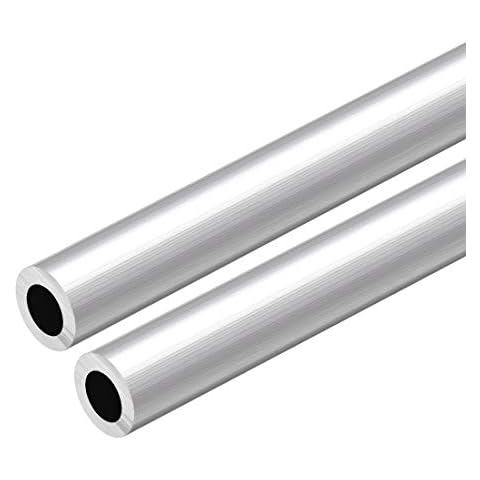 sourcing map 6063 Aluminium-Rundrohr, 300 mm Länge Cover