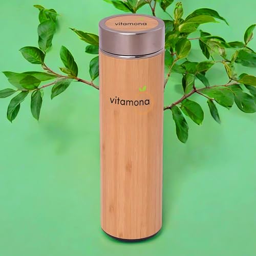 Bambus Trinkflasche 500ml mit Deckel & Teesieb