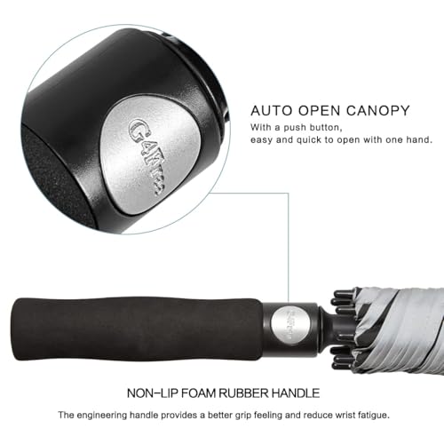 Image of G4Free 47 /54 /62 /68 Inch Automatic Open Golf Umbrella Oversize Extra Large Double Canopy Vented Windproof Waterproof Stick Umbrellas