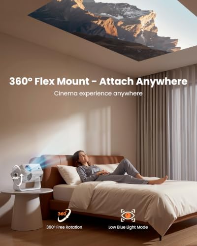 Image of 4K Outdoor Projector with WiFi and Bluetooth,2500 ANSI /Auto Focus & Keystone /Dolby Audio, Built-in Apps Compatible with Netflix /YouTube /PrimeVideo, Smart Proyector for Home Theater with HDR10+