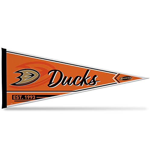Rico Industries NHL Hockey Anaheim Ducks Classic 12" x 30" Felt Wall Décor Pennant - Great for Home/Bed Room/Man Cave Décor
