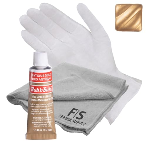 Rub n Buff Metallic Wax with Cotton Glove and 8