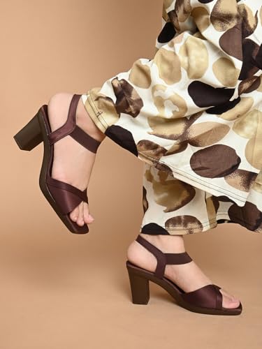 Image of JM LOOKS Fashion Fancy Solid Backstrap Comfortable Sole Stylish Casual Heel Sandal,for Womens & Girls