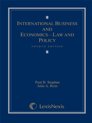 International Business and Economics: Law and Policy