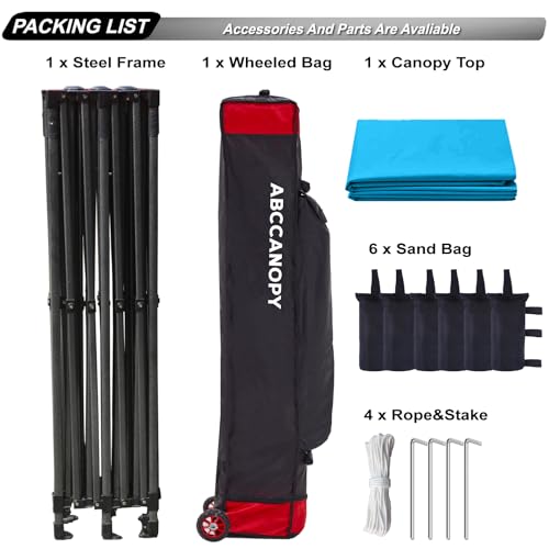 Image of ABCCANOPY Patio Pop Up Canopy Tent 10x20 Commercial-Series(Sky Blue)