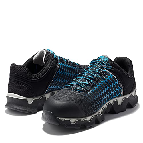 Timberland Pro Mens Powertrain Sport Alloy Safety Toe Electrical Hazard Athletic Work Shoe, Black Ripstop Nylon With Blue, 10.5 Wide Us #TOP7