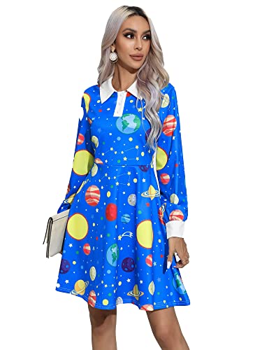 Disfraz Mujer Azul Planeta Talla X-Large miniatura 4