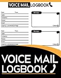  Voicemail Log Book: Voicemail Log Book Simple Phone Call Message Tracker  Phone Message Notepad  Call Record Book