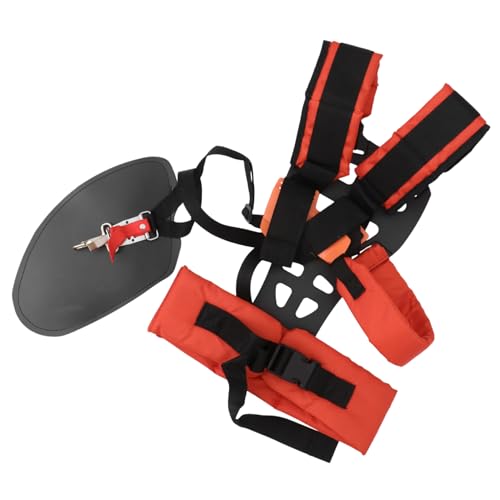 Parliky Trimmer Belt Harness Comfortable w Shape Shoulder Harness for Lawn Mower Easy-Adjustable Padded Belt for Garden Pruner and Strimmer