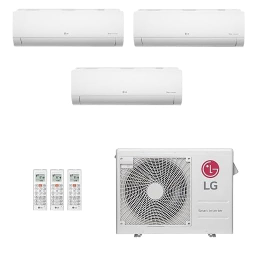 Ar-Condicionado Multi Split Inverter LG 24.000 BTUs (2x Evap HW 9.000 + 1x Evap HW 12.000) Quente/Frio 220V