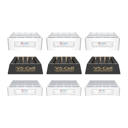 IQAir 3-in-1 Filter Bundle 3 Pack- Genuine Replacement Filters for HealthPro Plus - PreMax Pre-Filter - V5 Cell Gas & Odor Filter - Patented HyperHEPA Filter - Swiss Made Filters for Air Purifiers