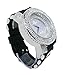 Charles Raymond Iced Oversized Hip Hop Bullet Rubber Band Mens Watch, That Shows Your Lust for Life - GJM0586 (7973 Black Silver)