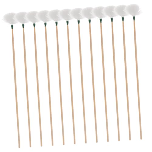 ORFOFE Palitos para Quitar Cerumen de Pelo de Ganso 12 Unidades Kit de Limpieza de Oídos Mango Largo Diseño Espiral para Eliminación Profesional de Cerumen Cuidados Auditivos