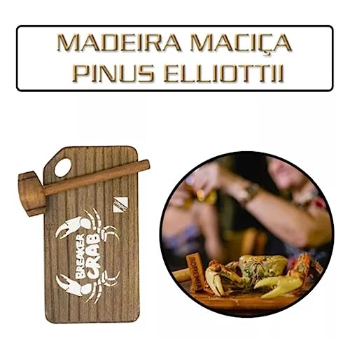 Kit Conjunto Pro Tabua Quebrar Poca Caranguejo Com Martelo