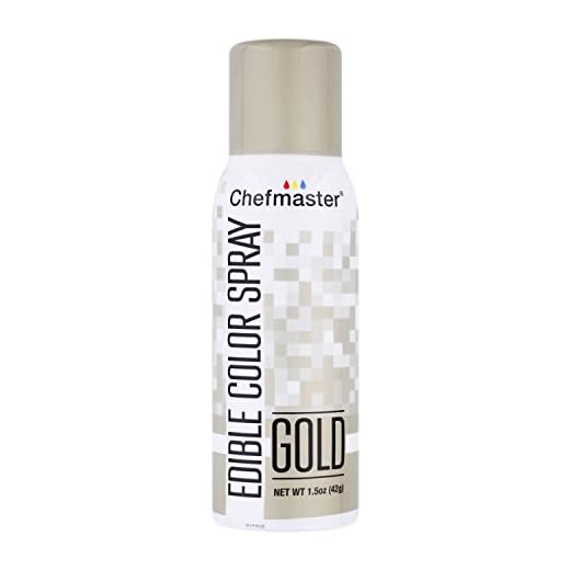 Chefmaster Edible Spray Cake Decorating Color 1.5oz Can - Metallic Gold
